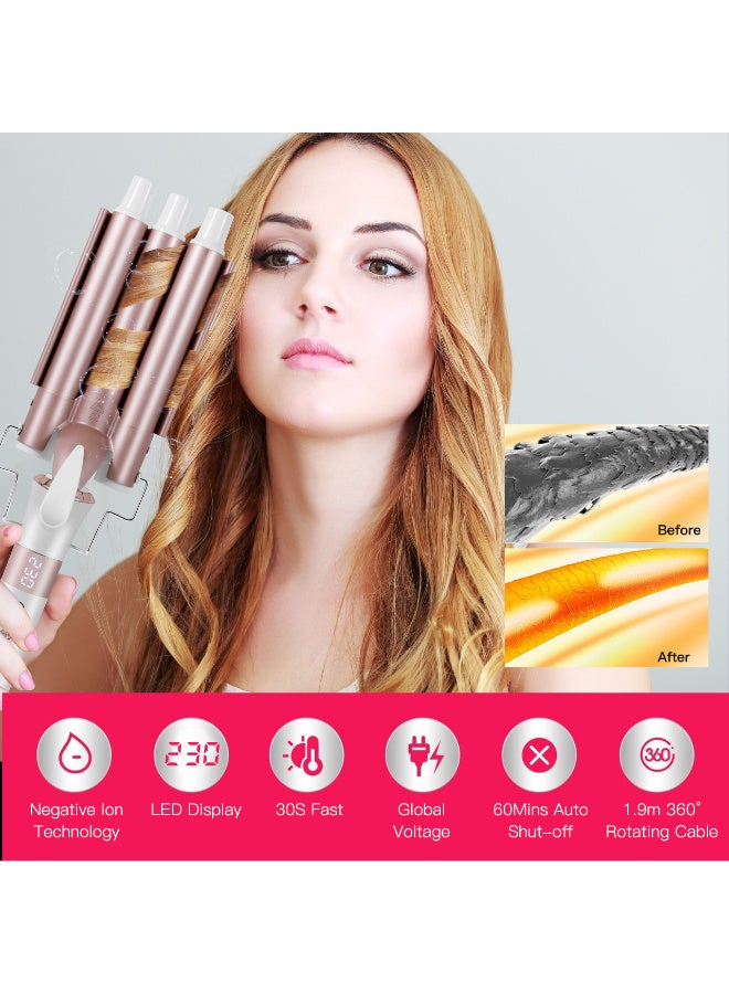 Hatteker Professional Iron Hair Curler Wave Curler LED Display Female Hair Straightener Hair Curler Tools Hairdressing Iron - Image 5